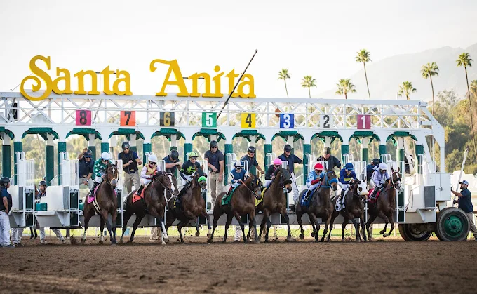 santa anita racetrack banner
